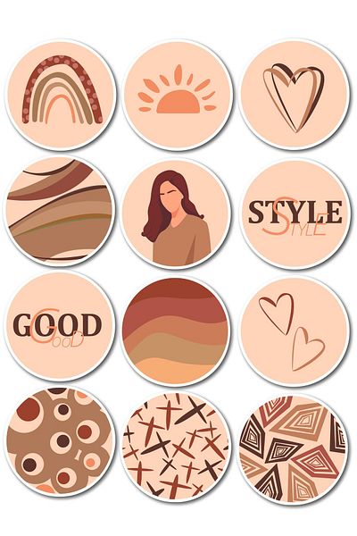 Postifull Style/Fashion Themed Sticker and Label Set - Medium Size - Waterproof, Thick Adhesive Sticker Set