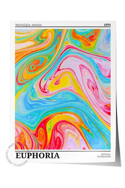 Postifull Aura Series NO:211 - Έγχρωμη αφίσα χωρίς πλαίσιο Euphoria με αριθμό αγγέλου