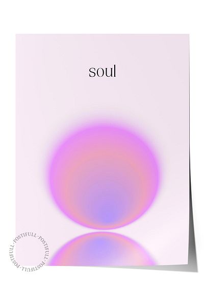 Postifull Σειρά Aura NO:153 - Αφίσα χωρίς πλαίσιο με χρώμα Soul Purple και Angel Number