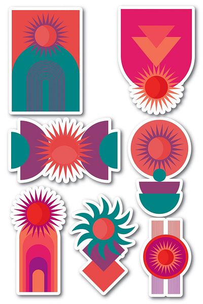 Postifull Soft Boho Themed Sticker Set - 10 Piece Sticker Set - Phone, Tablet, Notebook Laptop Compatible Stickers