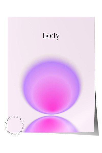 Postifull Aura Series NO:154 - Μωβ Σώμα, Αριθμός Αγγέλου, Έγχρωμη αφίσα χωρίς πλαίσιο