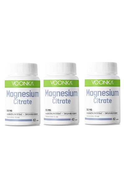 Voonka 3 Pieces 200MgMagnesiumCitrate- 62 Capsules