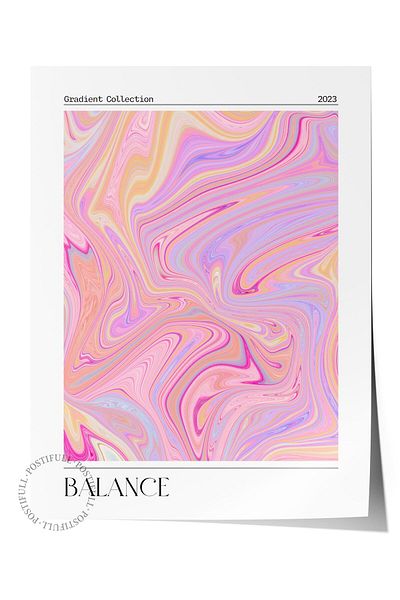 Postifull Aura Series NO:191 - Balance Color Αφίσα χωρίς πλαίσιο, με αριθμό αγγέλου