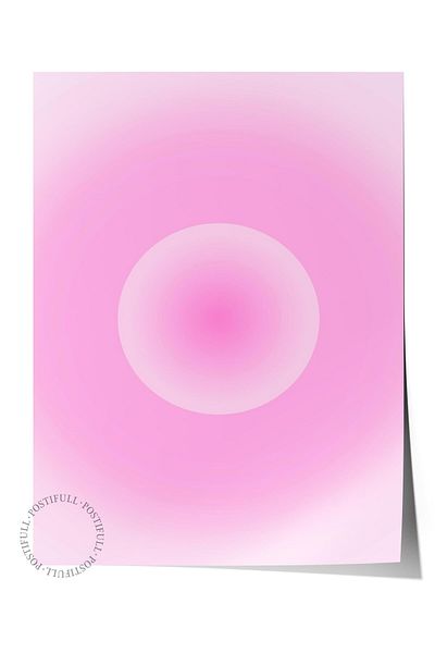 Postifull Aura Series NO:183 - Ανοιχτό ροζ αγγέλου έγχρωμη αφίσα χωρίς πλαίσιο
