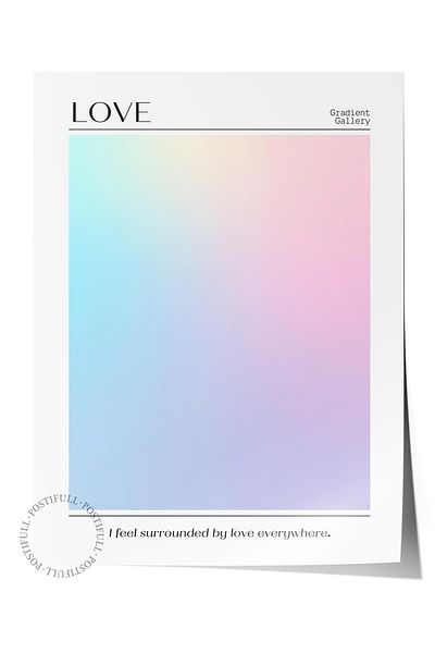 Postifull Αφίσα χωρίς πλαίσιο, Σειρά Aura NO:96 - Love, Angel Numbers, Έγχρωμη αφίσα