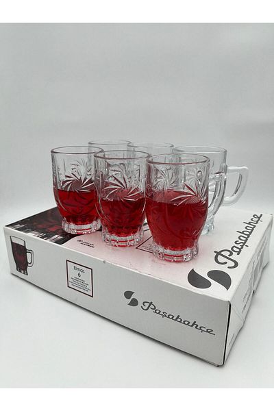 Paşabahçe Drink Set with Diamond Handles