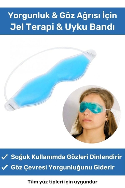 Genel Markalar Soğuk Sıcak Uygulama Göz Terapi Bandı Işık Önleyici Göz Dinlendirme Jel Uyku Bandı