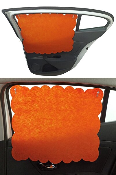 Next Craft 1 parasolar auto cu ventuză din pâslă portocalie - geam lateral și husă pentru alăptare pentru scaunul din spate