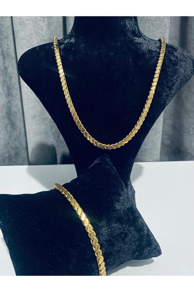 Lotus Boutique PASLANMAZ KARARMAZ ZİNCİR KOLYE VE BİLEKLİK