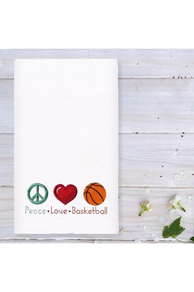 Ursa Peace-Love-Basketball Embroidered Sports Towel 50X90