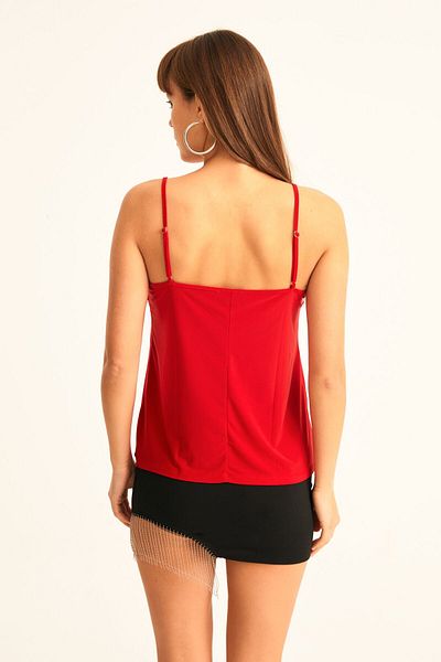 ubmbutik Women's Blouse - Lace Detailed Rope Strap Blouse