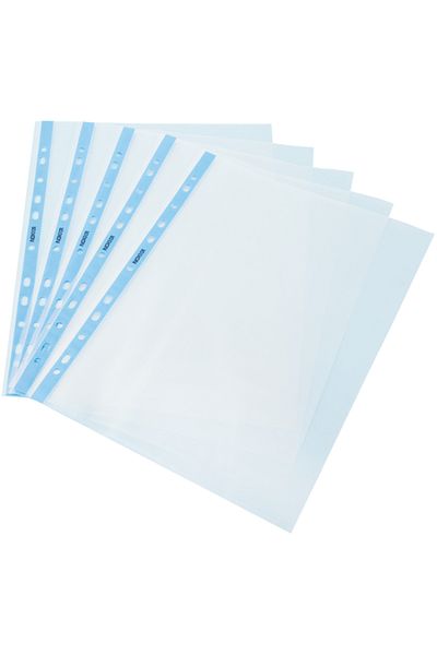 Noki Bag File Crystal Blue Edged 100 Pieces A4 4830cr-1-Piece-Pack