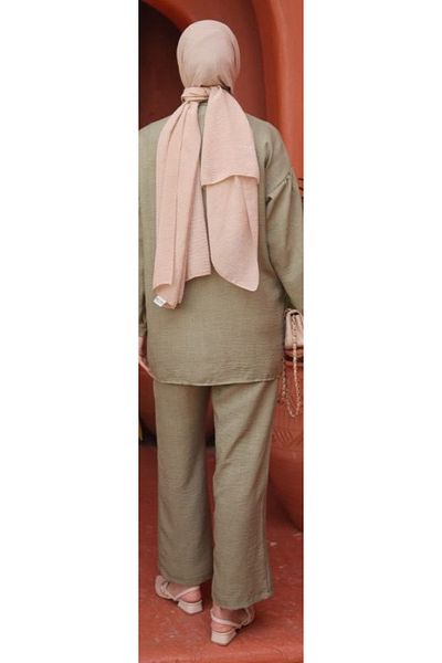 SEVENLINE WOMEN'S TESSETURE CLOTHES BUTTONED DOUBLE SET