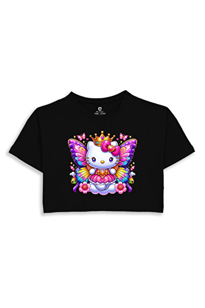 EZ Design Hello Kitty Printed Crop T-shirt