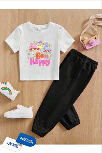 FRİENDS KİDS Σετ Μπλουζάκι-Φούτερ με στάμπα ''Be Happy'' για αγόρια/κορίτσια