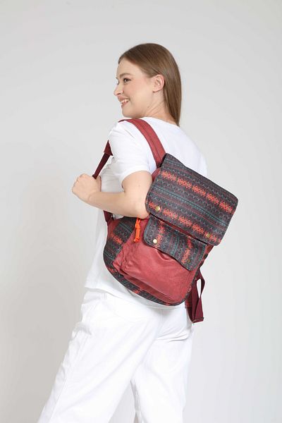 Street Bag Raven Ethnic - Καθημερινό σακίδιο πλάτης με μοτίβο Bohemian, Χρήση για ταξίδια και κάμπινγκ