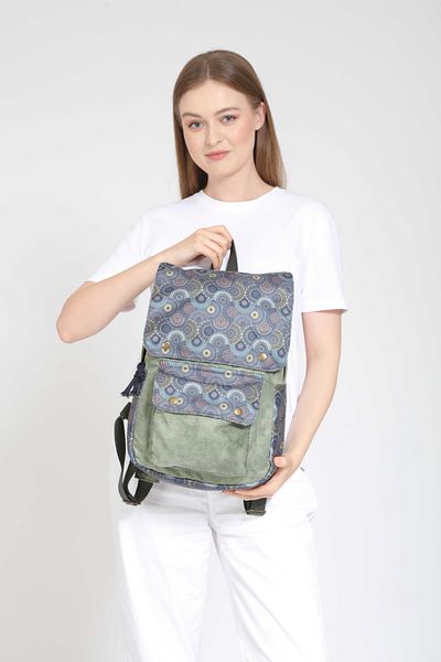 Street Bag Raven Ethnic - Καθημερινό σακίδιο πλάτης με μοτίβο Bohemian, Χρήση για ταξίδια και κάμπινγκ
