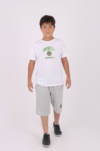 cm buseyiz Buseyiz Roswel printed cotton and pocket boy's summer bottom-top suit