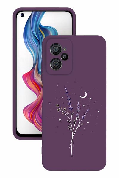 CASPER Via X30 Printed and Camera Protection Purple Color Silicone Case