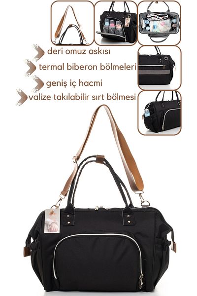 Sahra Stain Resistant Waterproof Mother Baby Care Shoulder Bag with Thermal Compartment