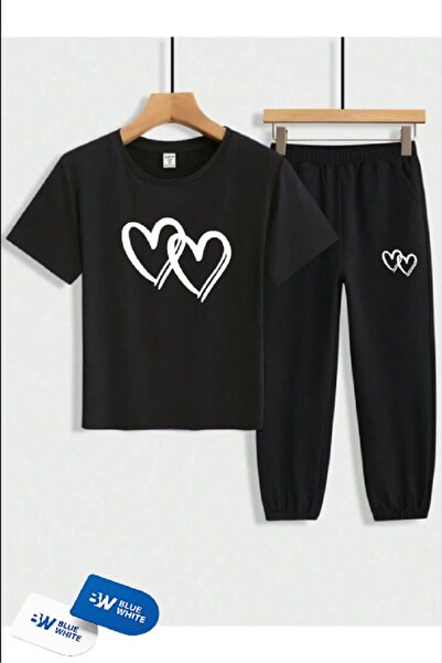 FRİENDS KİDS Σετ Μπλουζάκι-Φούτερ με στάμπα ''DOUBLE HEART'' για αγόρια/κορίτσια