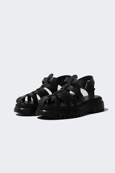 DeFacto Damen-Sandalen aus Kunstleder mit hohem Absatz C3725ax24sm