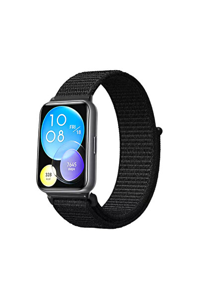 FirstModel Huawei Fit 2 Uyumlu Cırtlı Bant Kordon Pim Çevirici Aparat Ile Siyah
