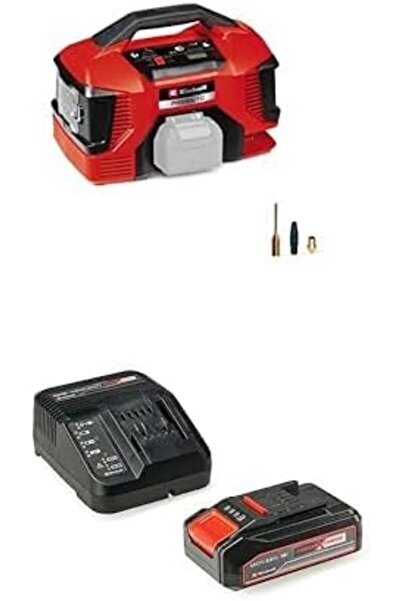 Einhell PRESSITO 18/21 - Solo, Akülü Kompresör ve Einhell 18V 2,5 Ah PXC Starter Kit (Başlangıç Set