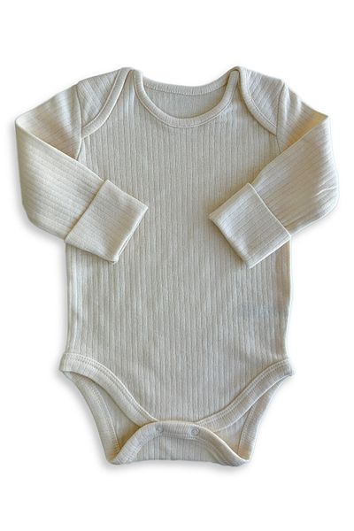 Stork Qiza Unisex Long Sleeve Self-Booties - Baby Bodysuit