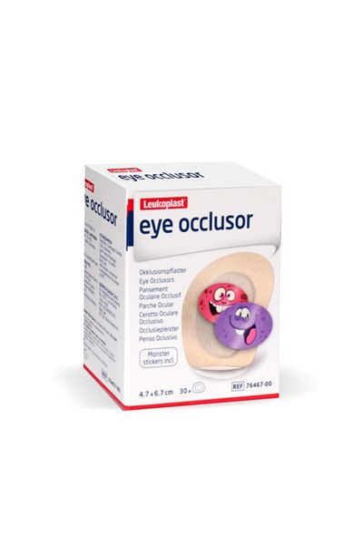 Leukotape Leukoplast Eye Occlusor 4.7x6.7 سم 30 قطعة رقعة عين