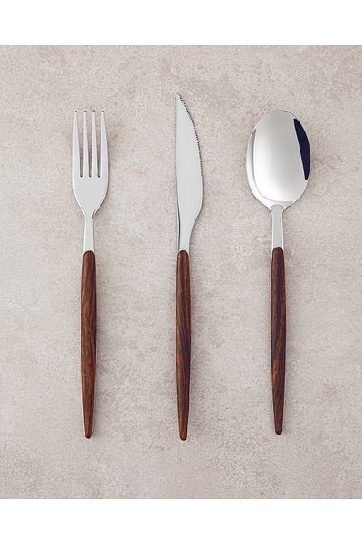 English Home Solid Stainless Steel 18-Piece 6-Person Fork Spoon Knife Set Silver