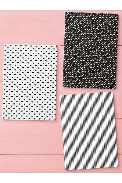 Postifull Unlined Notebook Set, 3 Notepads, Notebook Journal Set, Memory Book, 64 Pages Medium Size
