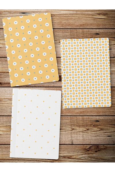Postifull Unlined Notebook Set, 3 Notepads, Notebook Journal Set, Memory Book, 64 Pages Medium Size