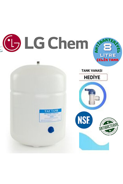 AQUA DEUTSCHE 8 LİTRE (2.2 GALON) ANTİBAKTERİYEL ÇELİK SU ARITMA CİHAZI TANKI