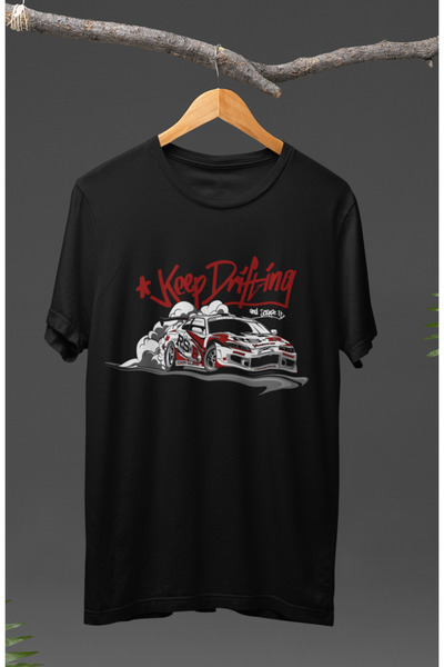 Fuddy Moda Unisex majica sa temom automobilskih trka Keep Drifting Nissan Sil...
