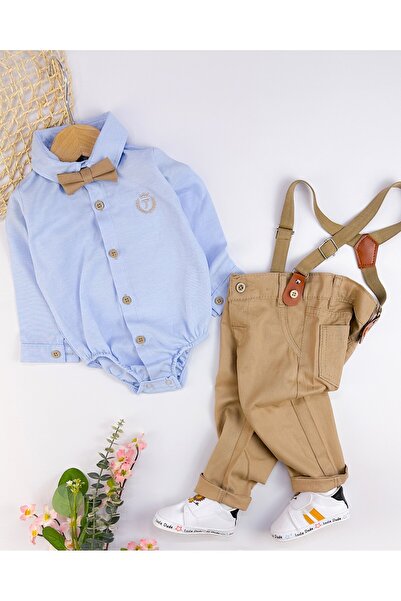 hümabebe Çıkarılabilir Papyonlu Alttan Çıtçıt Gömlekli Mevsimlik Bayramlık 4l...