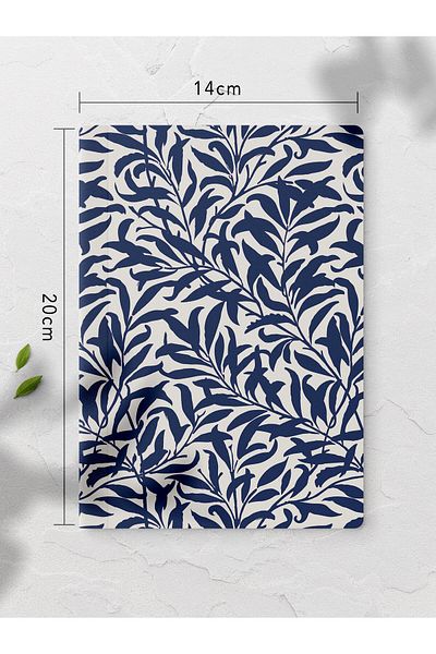 Postifull دفتر ملاحظات غير مبطن، دفتر ملاحظات بنمط بوهو أزرق، مفكرة، مفكرة ذهنية وذاكرة، 64 صفحة، 14*21 سم
