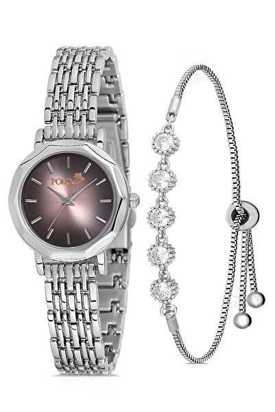 Polo Air Zarif Vintage Kadın Kol Saati Ve Zirkon Taşlı 5 Taş Bileklik Hediye ...