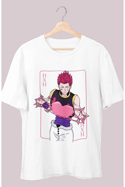 Fuddy Moda Tricou oversize cu imprimeu Hisoka, tricou unisex cu imprimeu anime