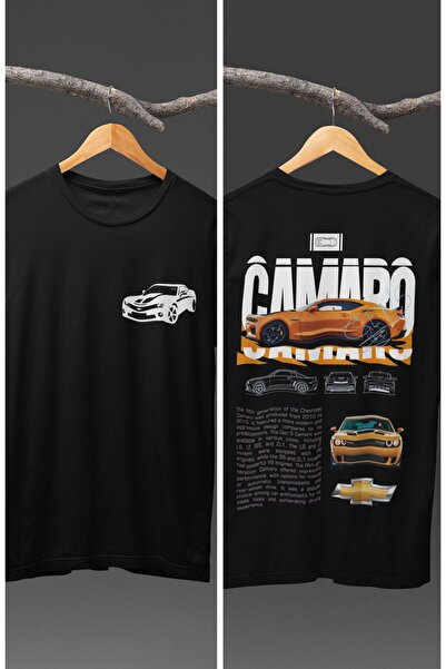 Fuddy Moda تي شيرت مطبوع من الخلف لكلا الجنسين من Camaro Gen5، تي شيرت مطبوع ...