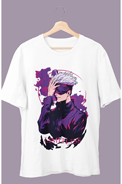 Fuddy Moda Oversize kroj Beskrajna JJK Gojo Štampano T-shirt , unisex anime Š...