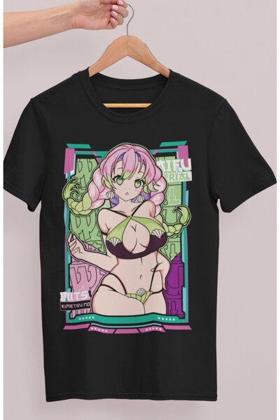 Fuddy Moda تي شيرت مطبوع عليه Demon Slayer Mitsuri للجنسين