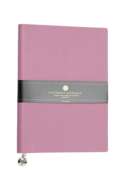Victoria's Journals Smyth Classic Flexible Cover Striped Notebook, 14.8x21 cm - Pink