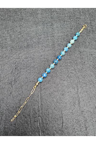 Yüksel Boncuk Apatite Stone Women's Natural Stone Bracelet