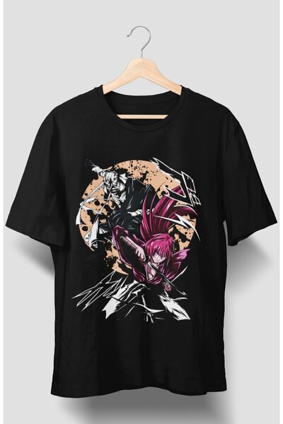 Fuddy Moda Oversize kroj Rurouni Kenshin Štampano T-shirt , unisex anime Štam...