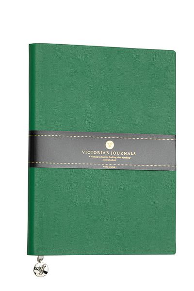Victoria's Journals Smyth Classic Flexible Cover Striped Notebook, 14.8x21 cm -Green