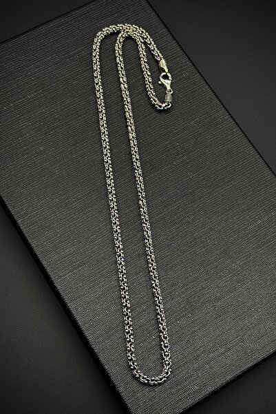 FRNCH 925 Ayar Gümüş İtalyan Model Gümüş Renk Erkek Kolye FRJ30742-842-A