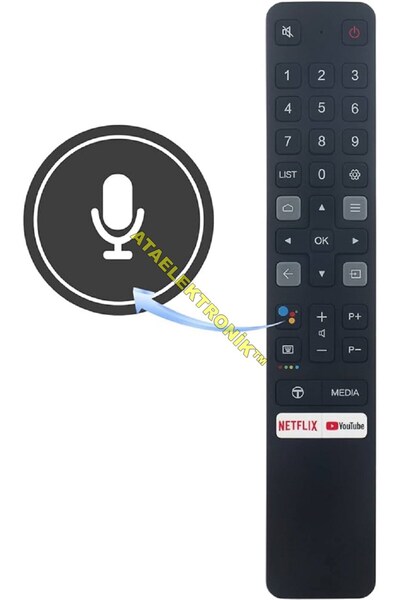 ATA ELEKTRONİK Ses Komutlu RC901V FMR1 TCL Smart TV Kumanda 55C825, 65C825, 7...