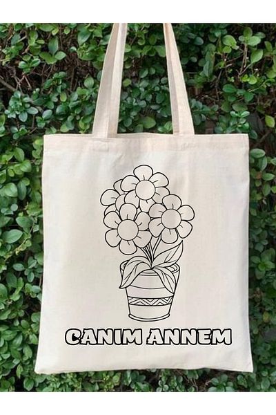 Cemira Cadou de Ziua Mamei, Geantă de pictură cadou pentru mamă florală, geantă de pânză