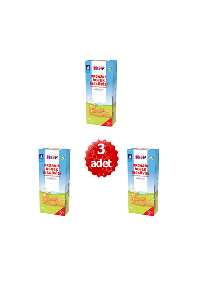 Hipp Organik Bebek Bisküvisi 180 gr X 3 Adet